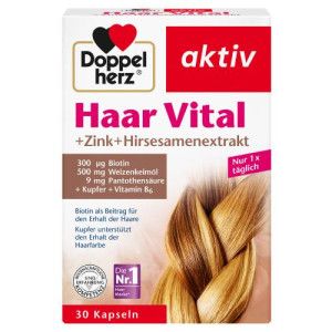 DOPPELHERZ Haar Vital+Zink+Hirseextrakt Kapseln