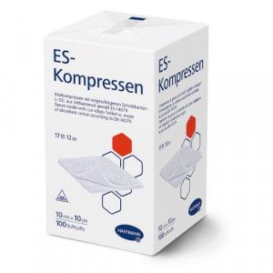 ES-KOMPRESSEN unsteril 10x10 cm 12fach