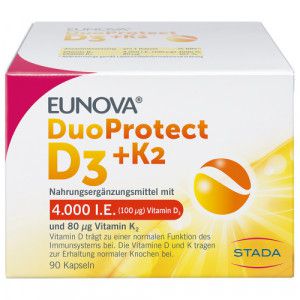 EUNOVA DuoProtect D3+K2 4000 I.E./80 μg Kapseln